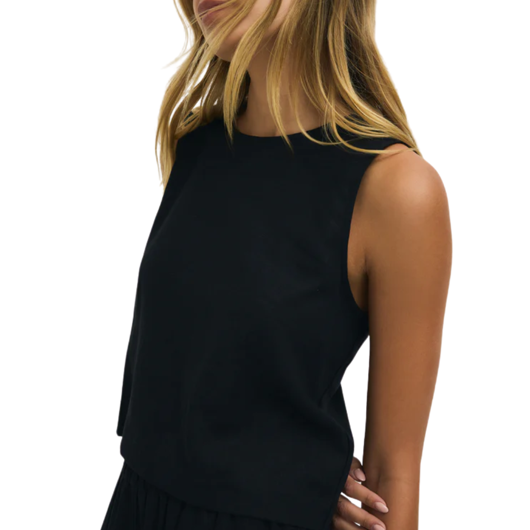 Sloane Linen Top in Black