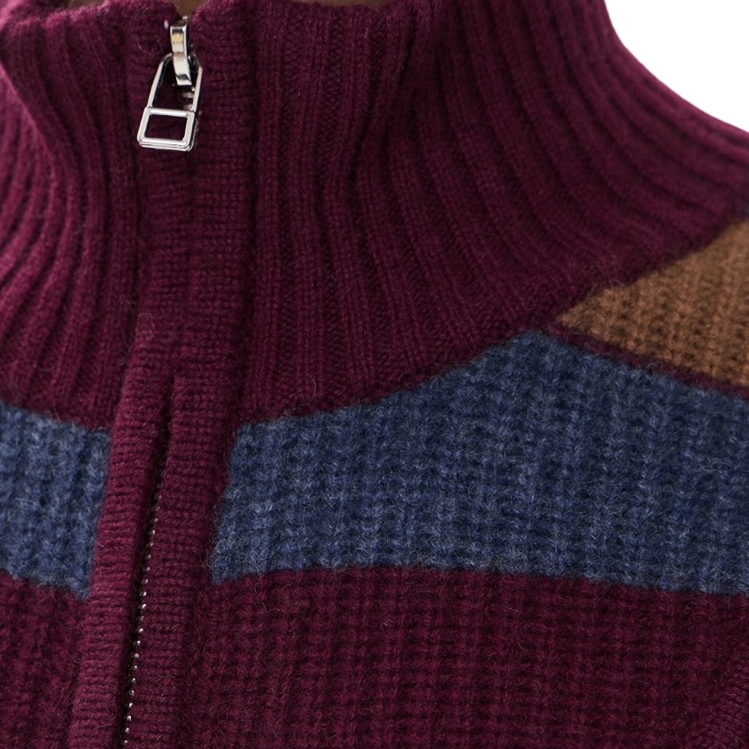 Cropped Hampton Cashmere Sweater in Monaco Stripe