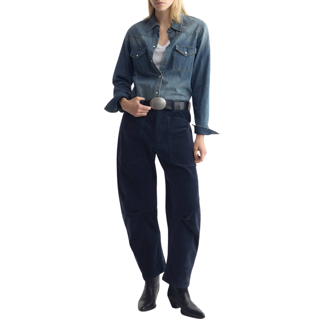 Shon Corduroy Pant in Service Blue