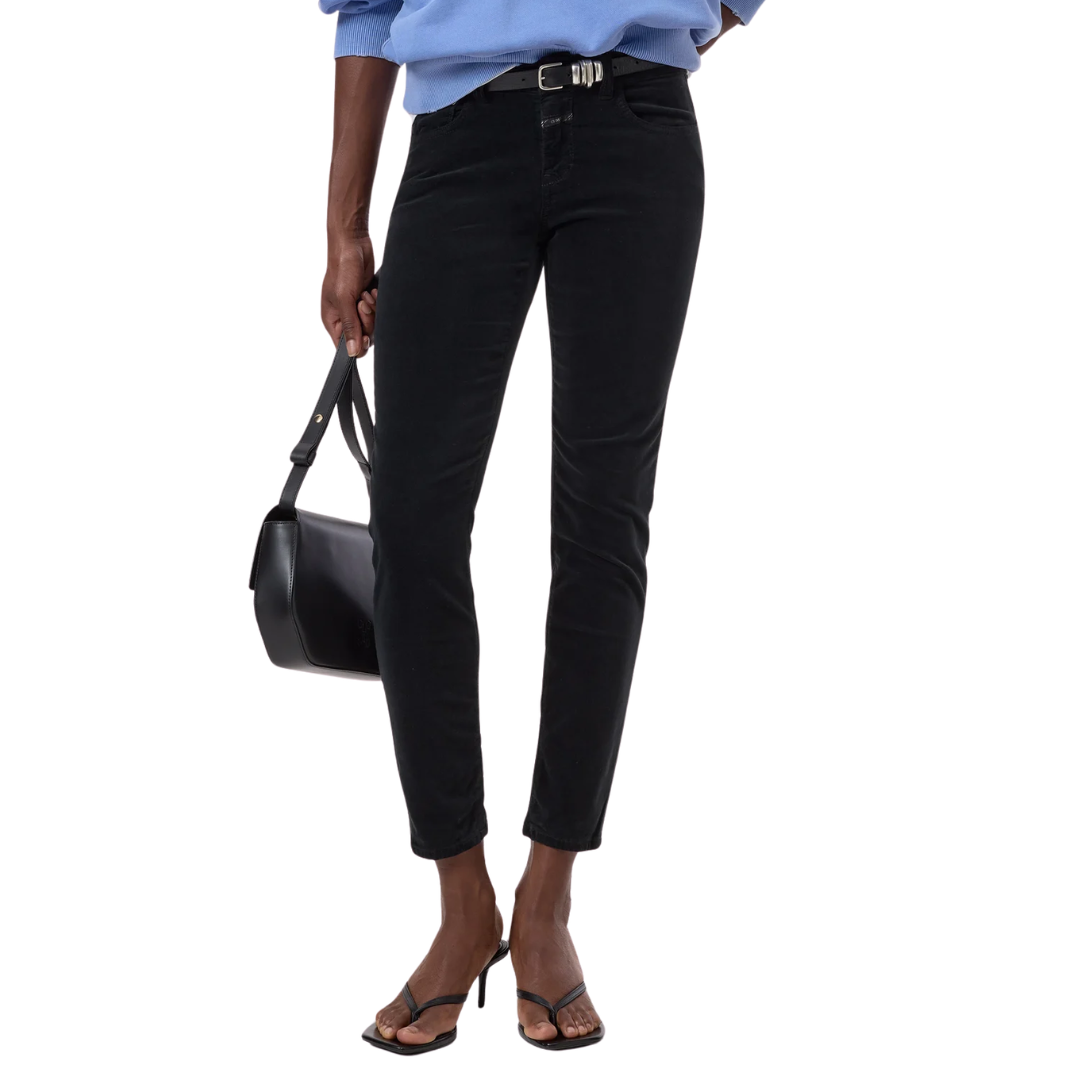 Baker Skinny Velvet Pants 32" in Black