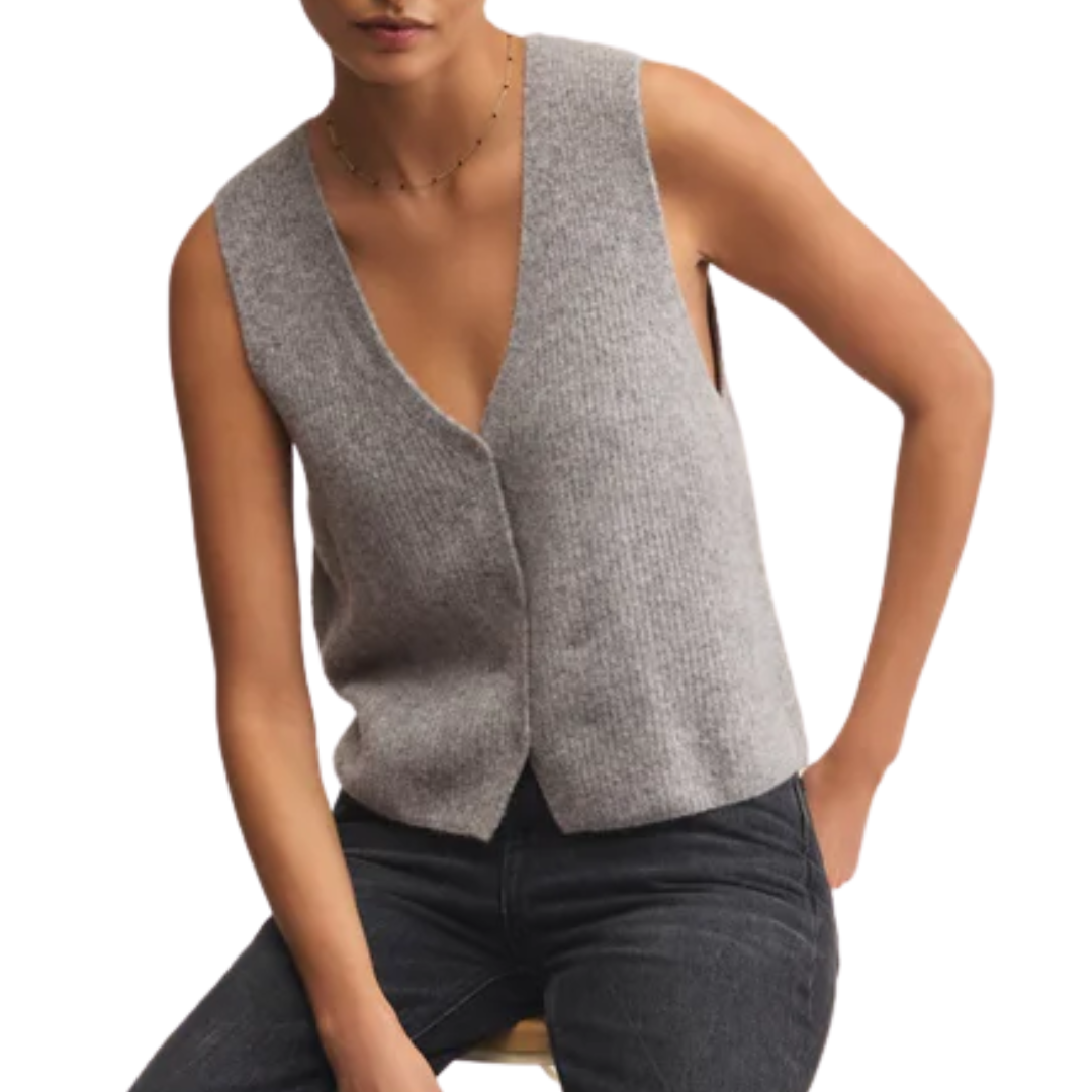 Bryce Sweater Vest in Heather Grey