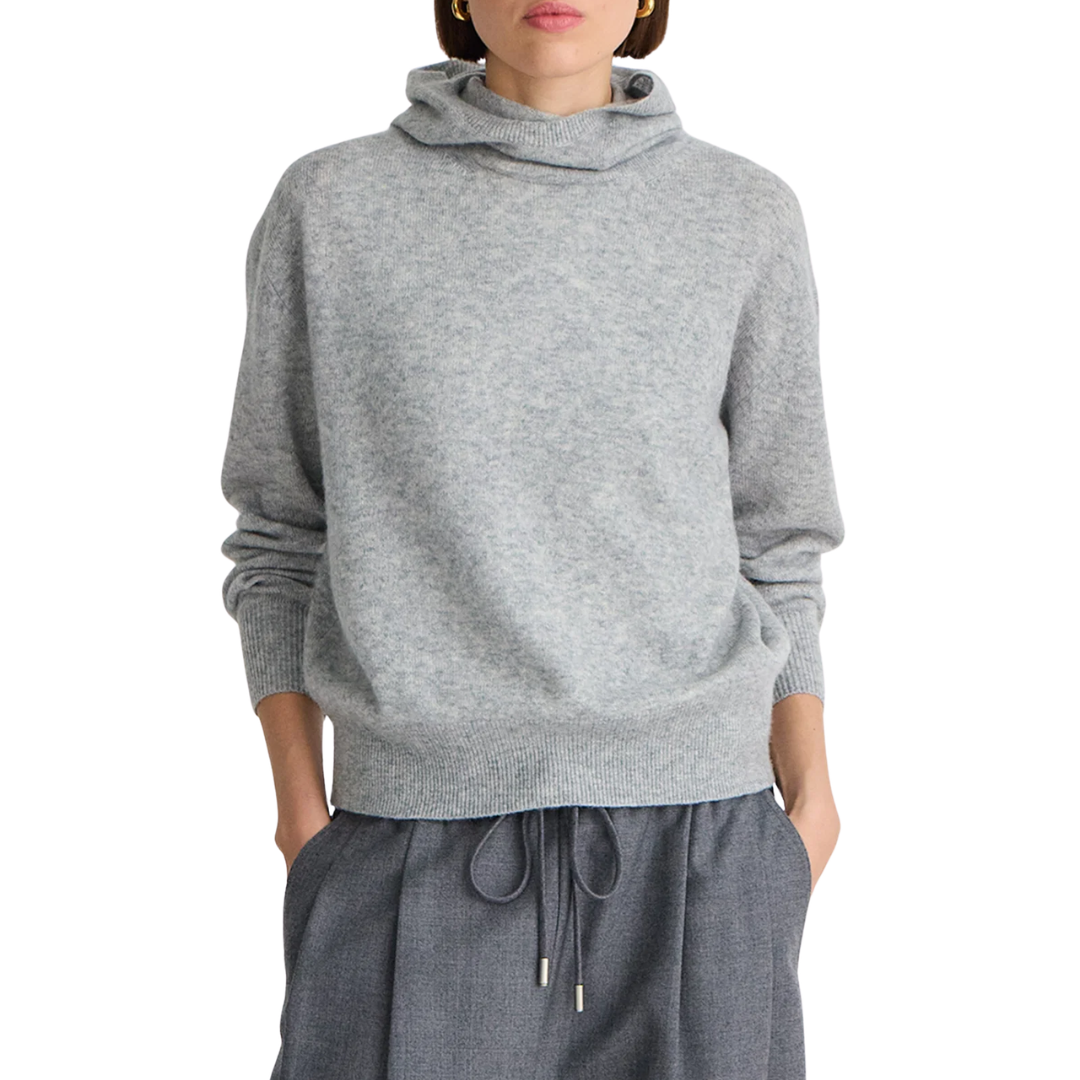 Softest Tissue Snoody Hood in Heather Grey