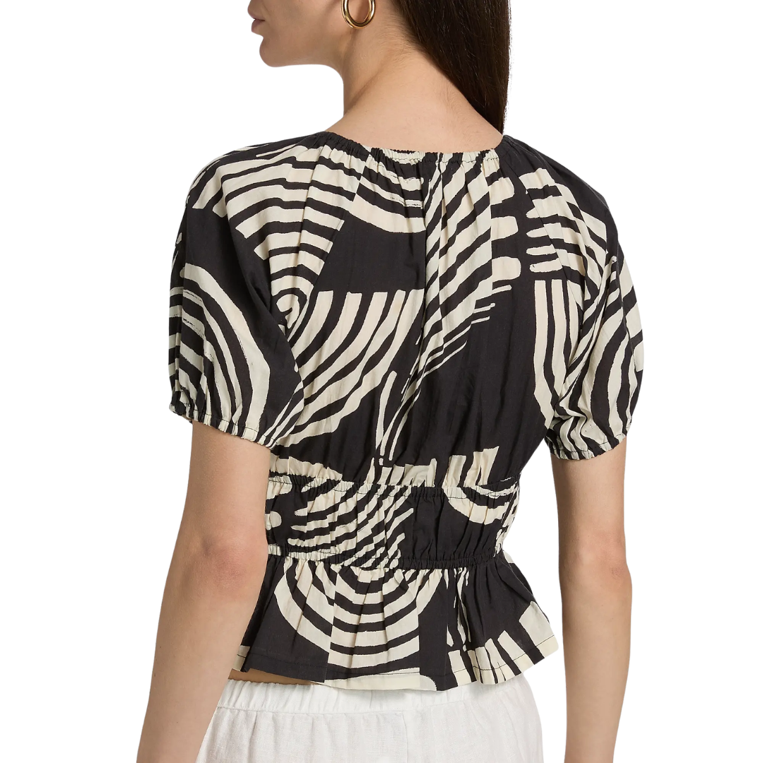 Argenta Blouse in Onyx Waves