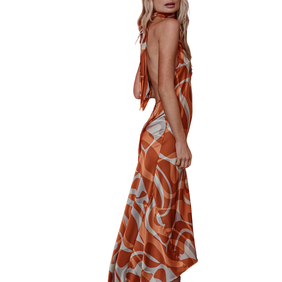 Fiore Dress in Abstract Summer Shade