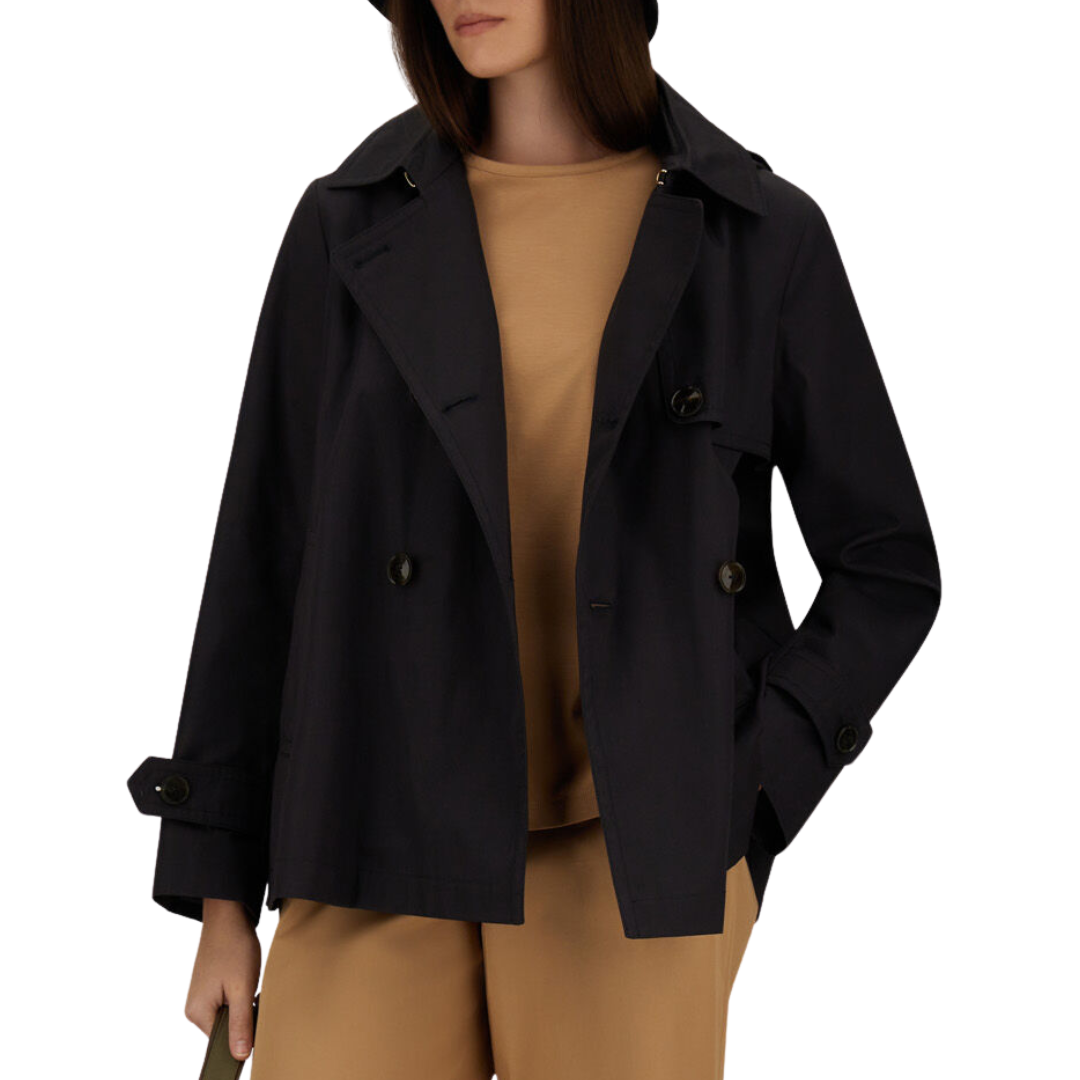 Pea Coat In Dean in Navy Blue