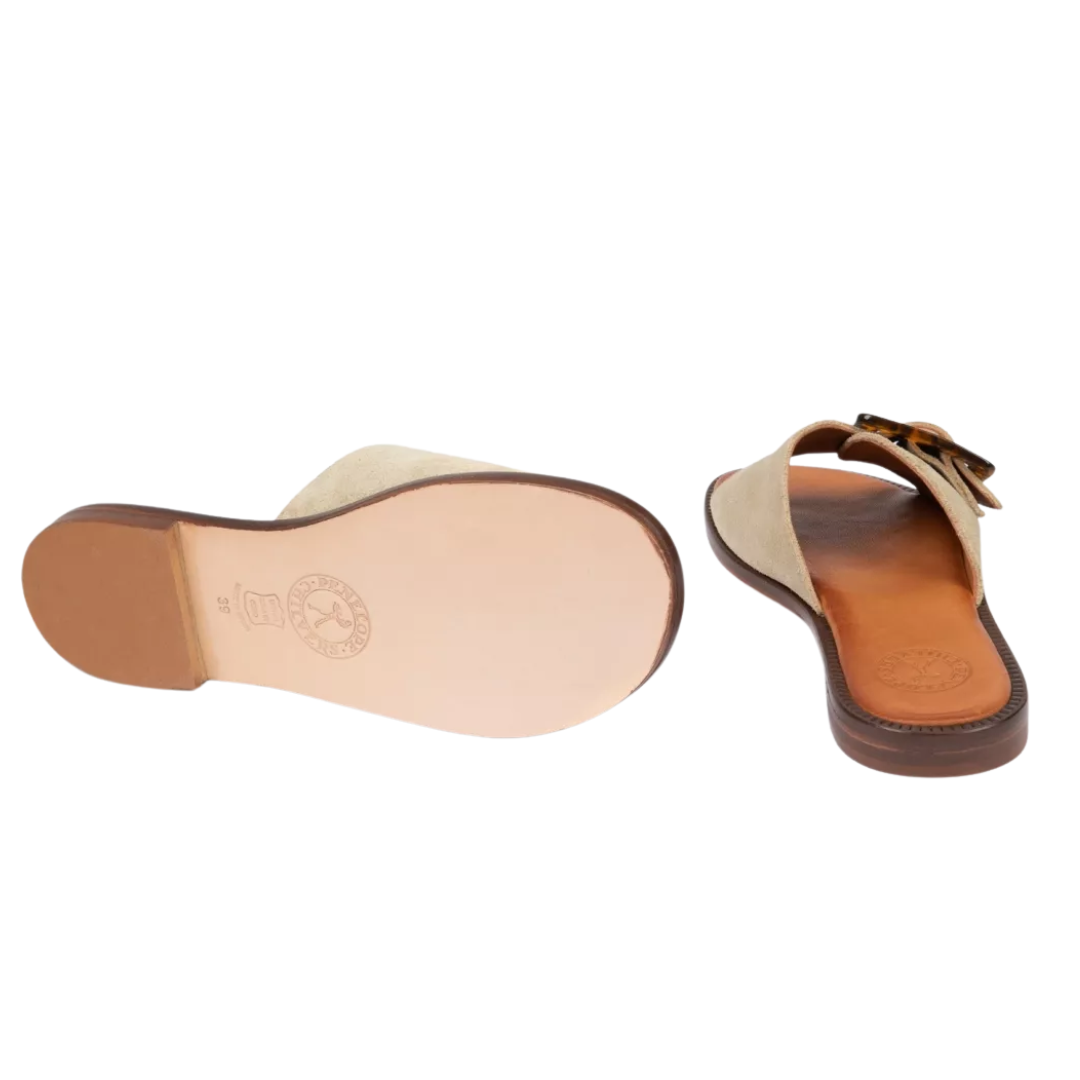 Biarritz Buckle Sandal in Camel