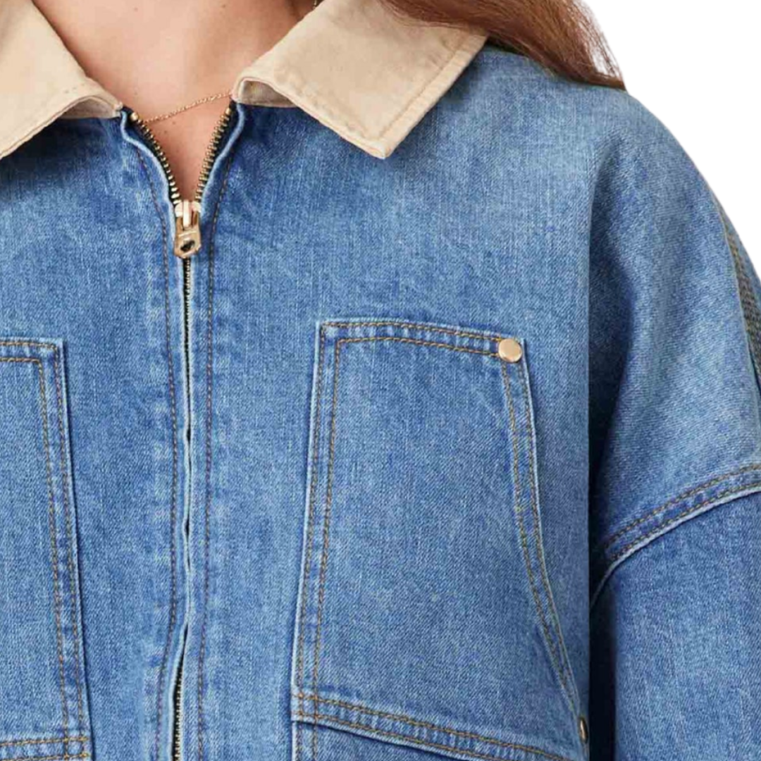 Utility Denim Jacket in Cove