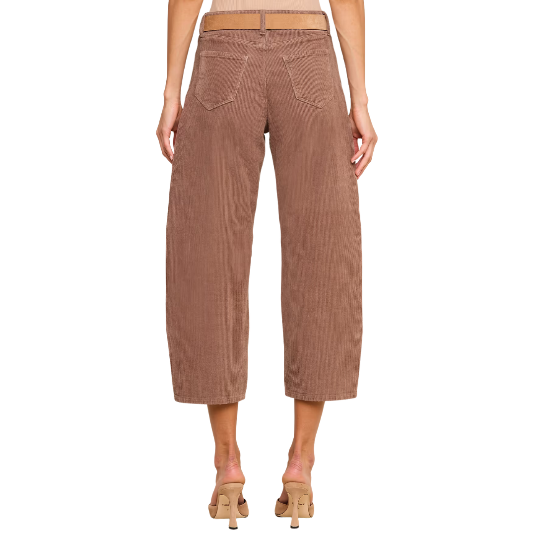 Mallis Corduroy Bow-Leg Pant in Cardamom