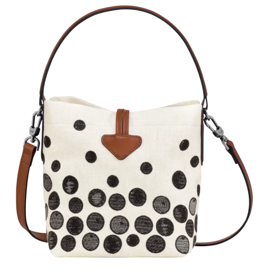 Roseau Essential Bucket Bag in Black/White