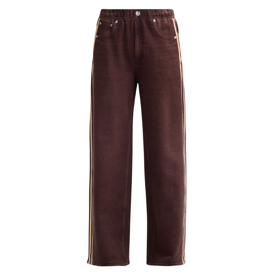 Miramar Sport Stripe Track Pant in Chocolate