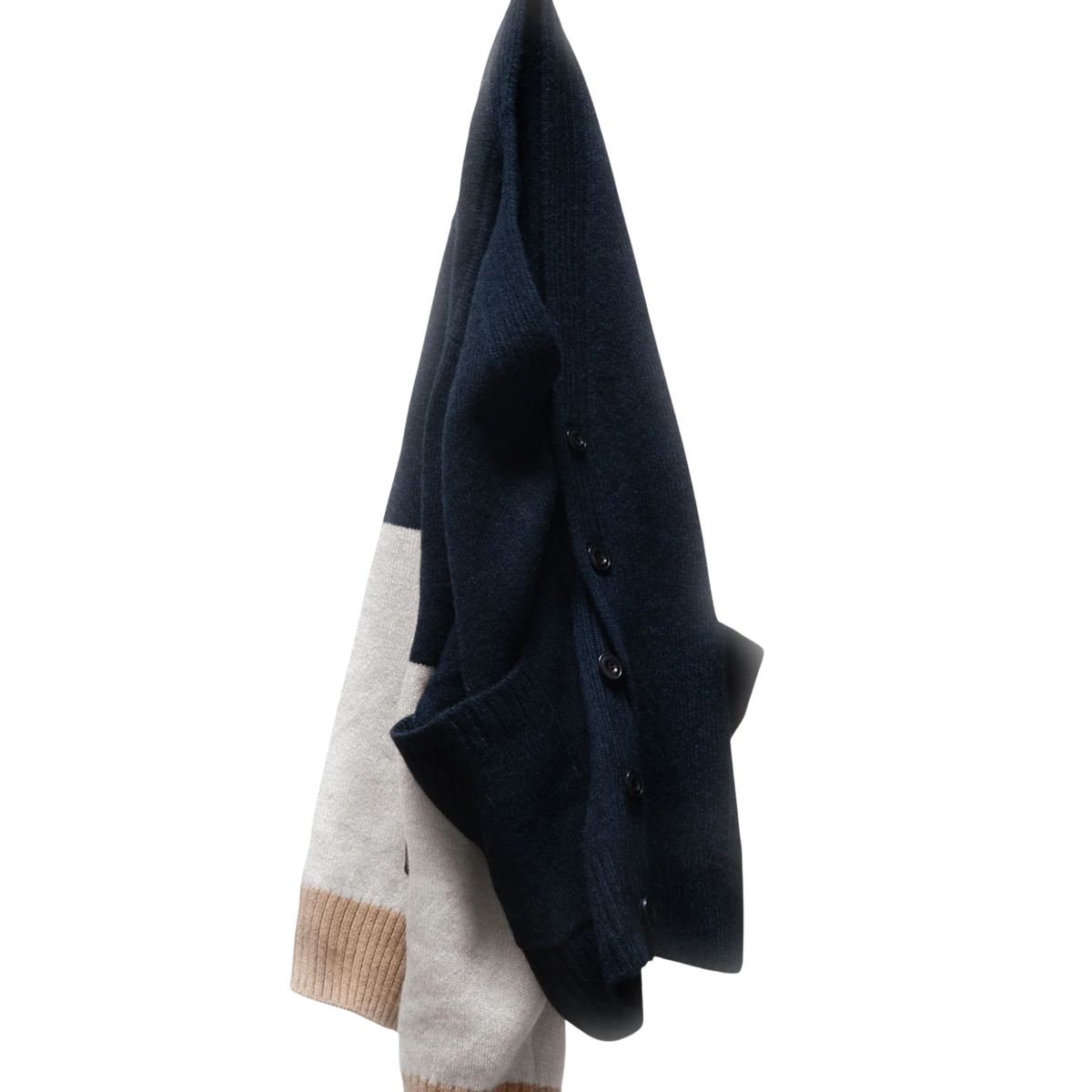 Cashmere Lux Pocket Cardigan in Squids Mixup