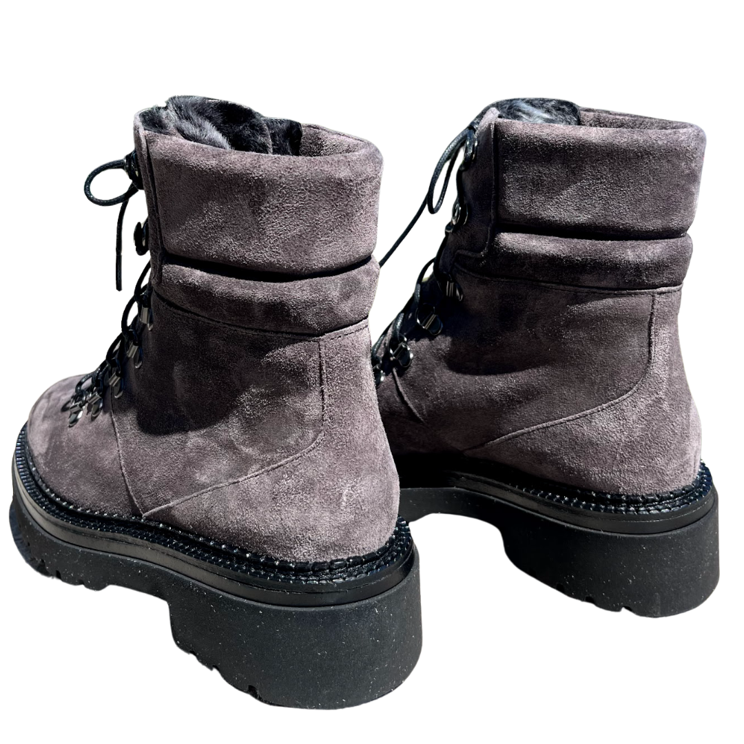 Siena Lace Up Boots in Crosta Lavagna
