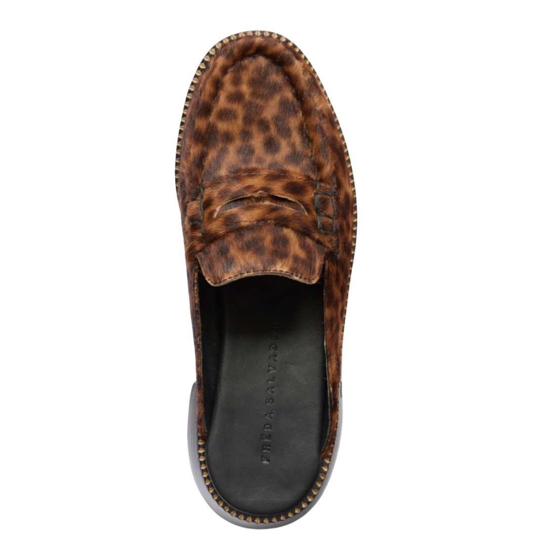 Temi Mule in Leopard Haircalf