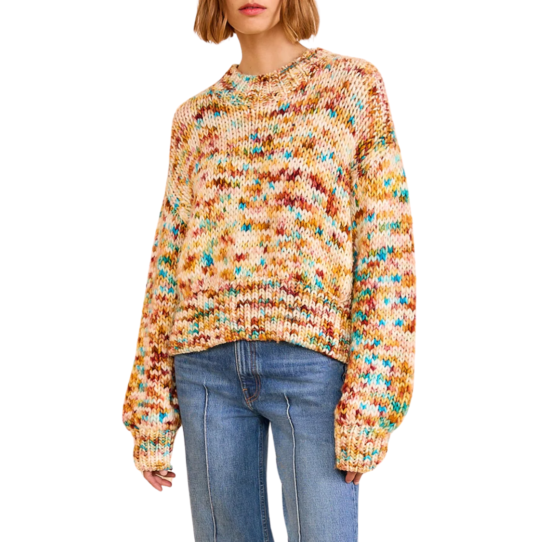 Maude Multicolor Knit Pullover in Opal