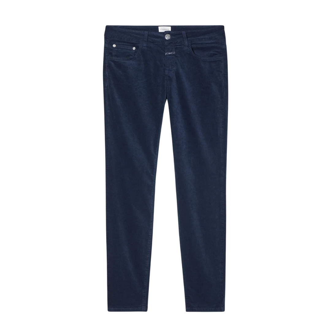 Baker Skinny Velvet Pants 32" in Dark Night