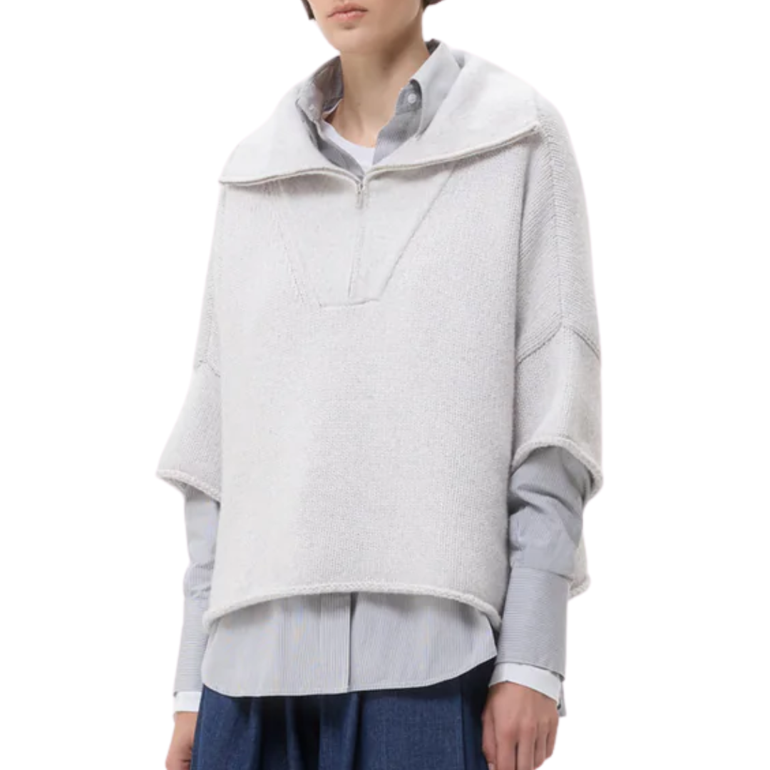 In The Morning Sweater in Light Heather Grey