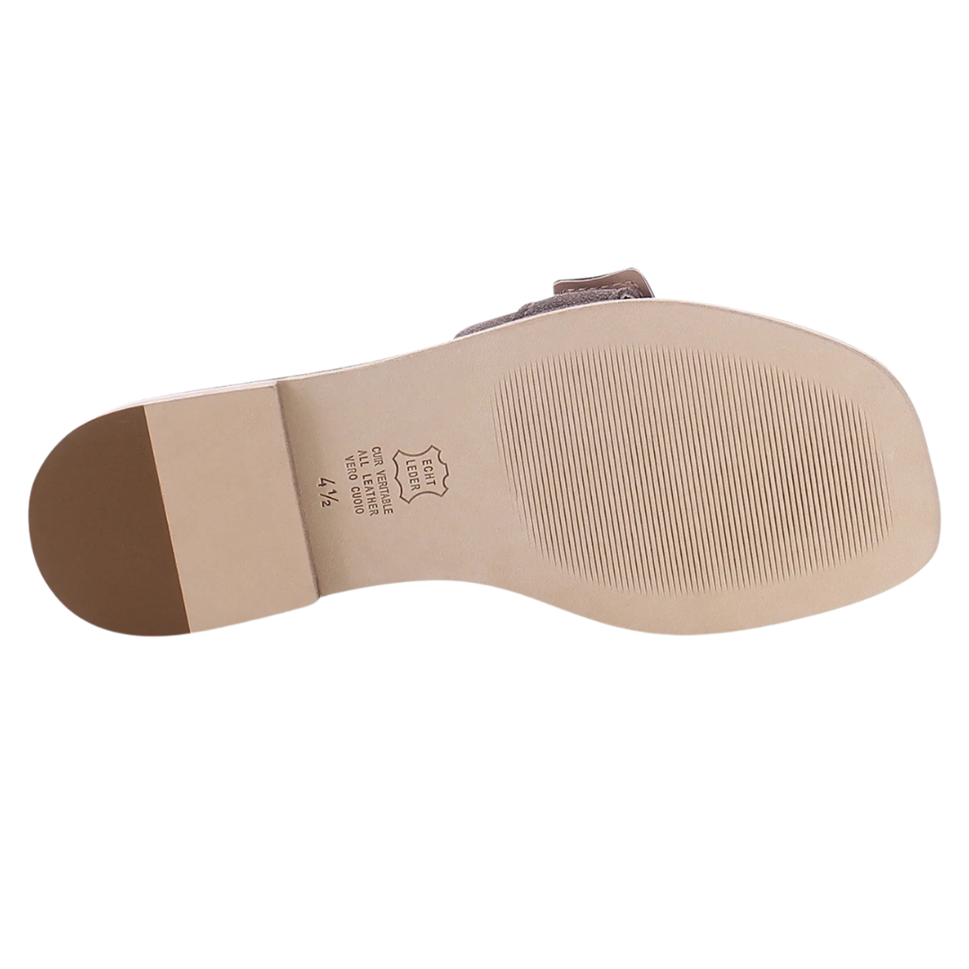 Lya Mule in Coco/Silver
