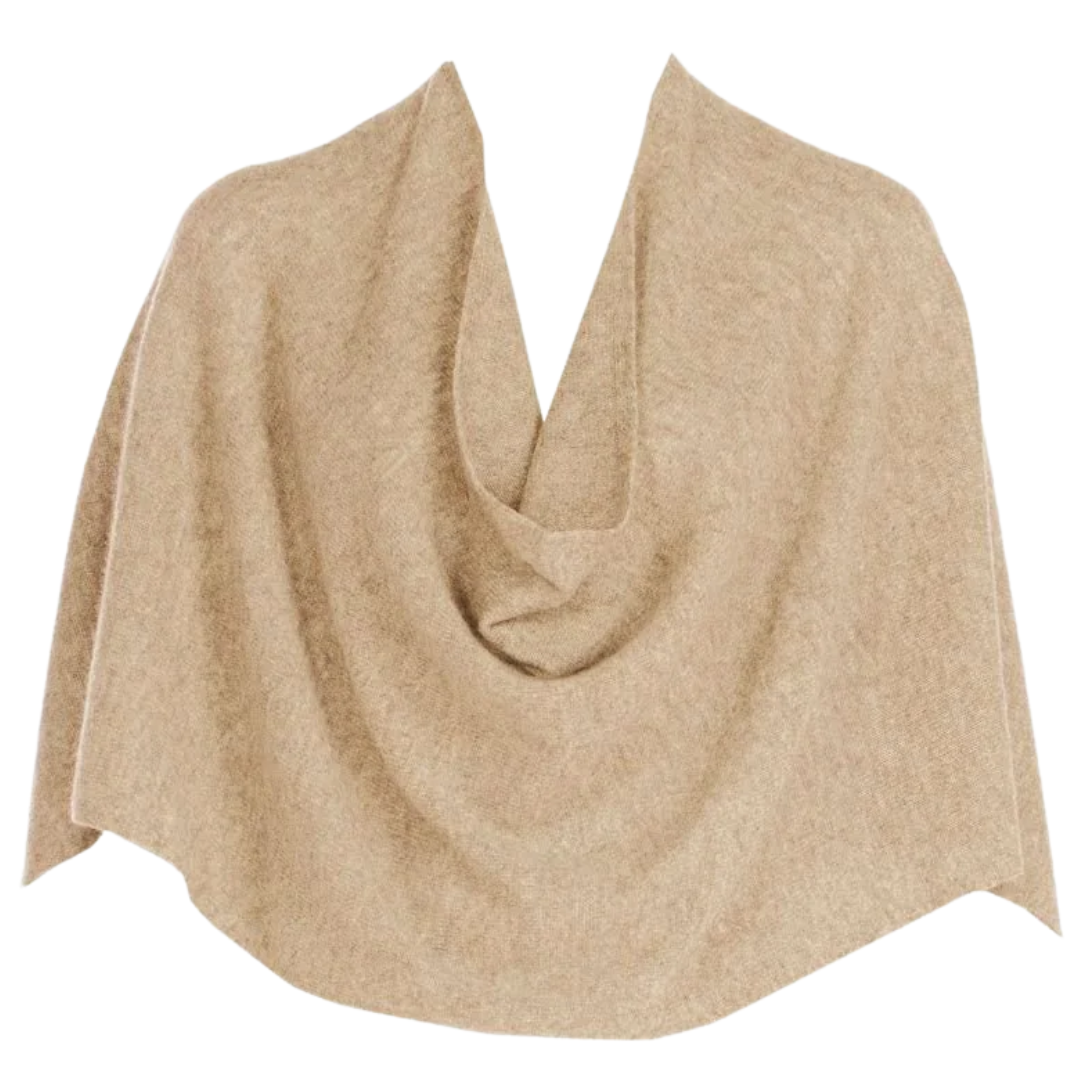Cashmere Ruana in Wheat