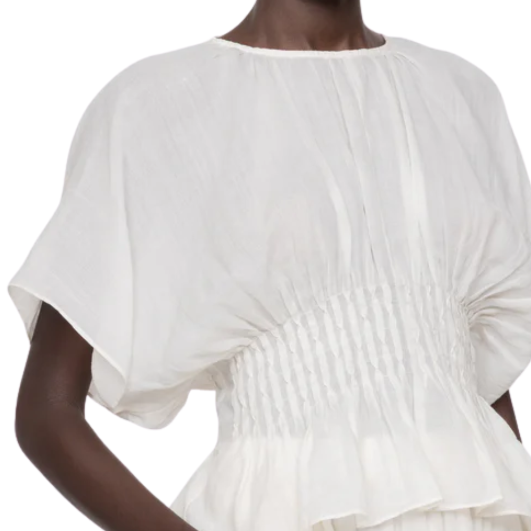 Violet Top in White