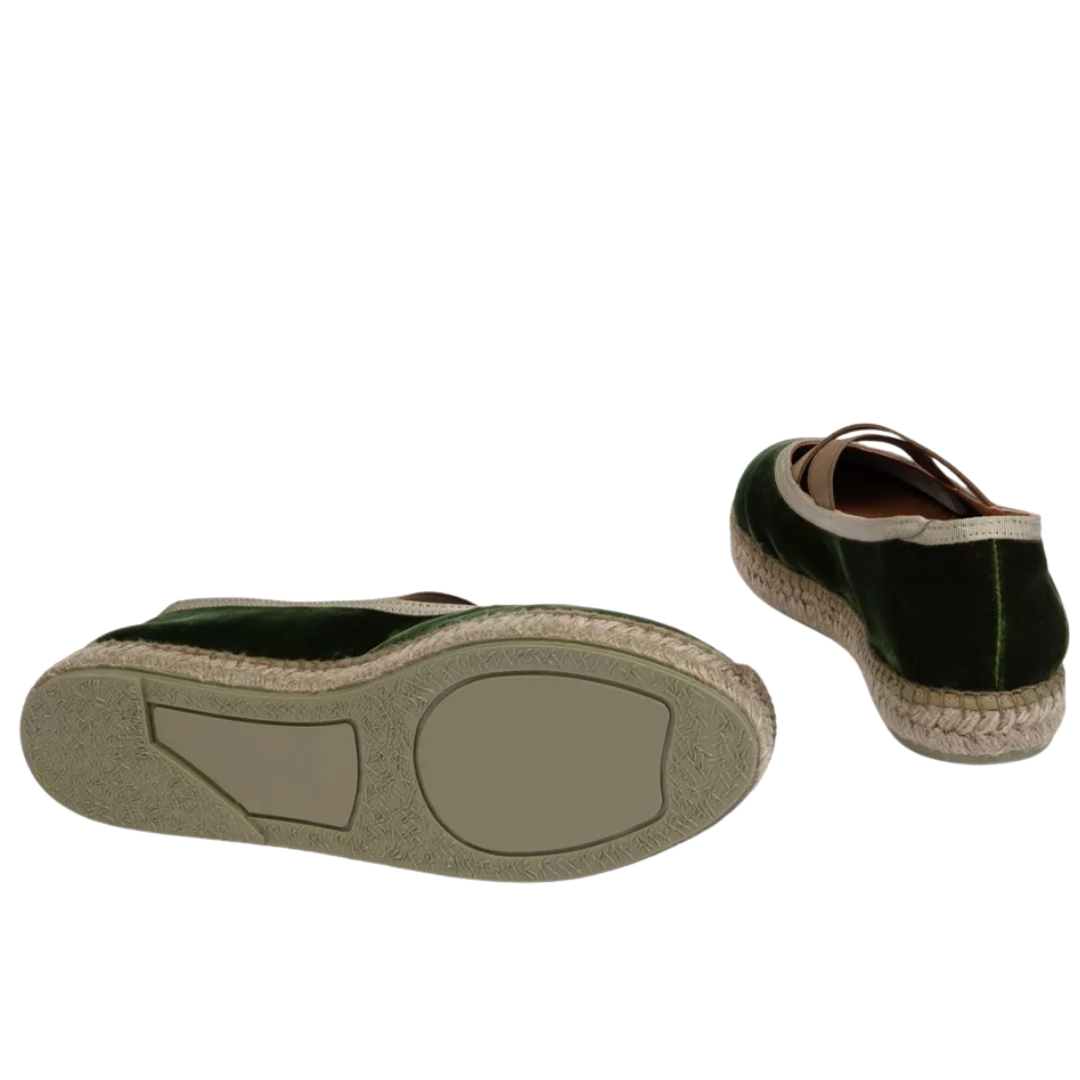 Chico Velvet Espadrille in Khaki