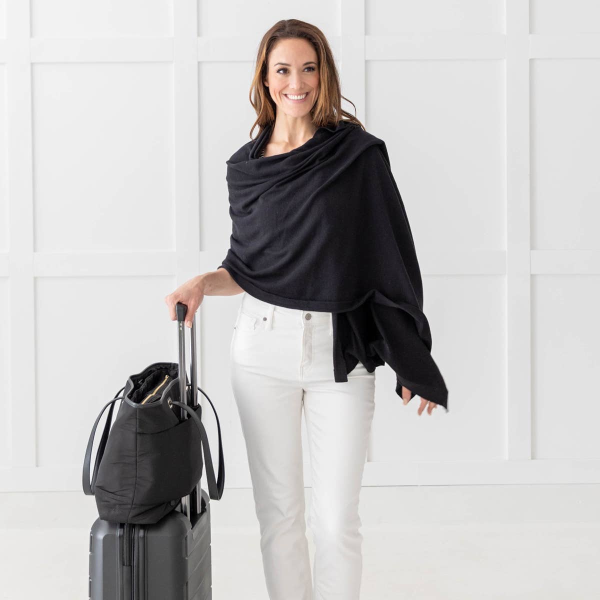 Dreamsoft Organic Cotton Travel Scarf Black