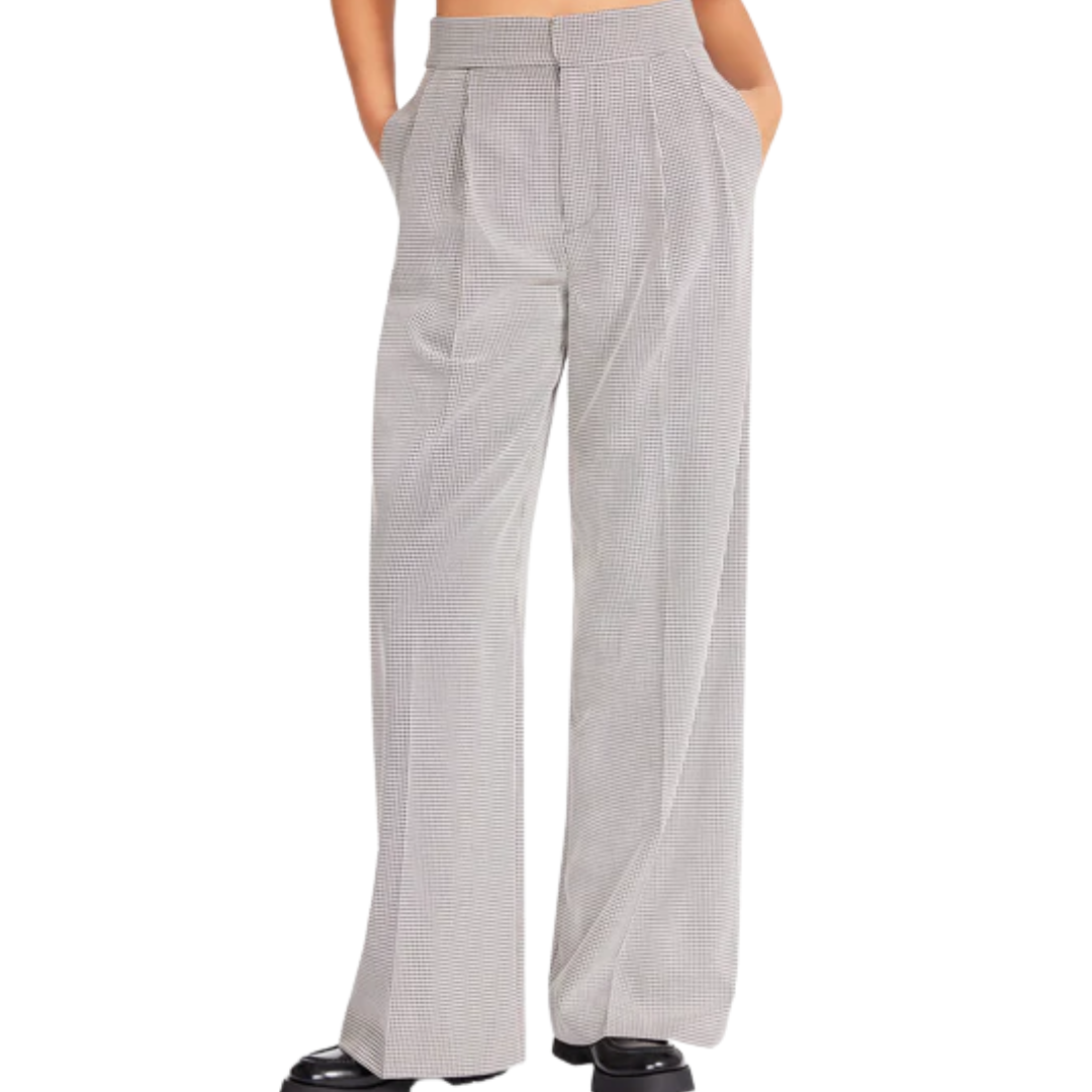 Isabella Plaid Pant in Black