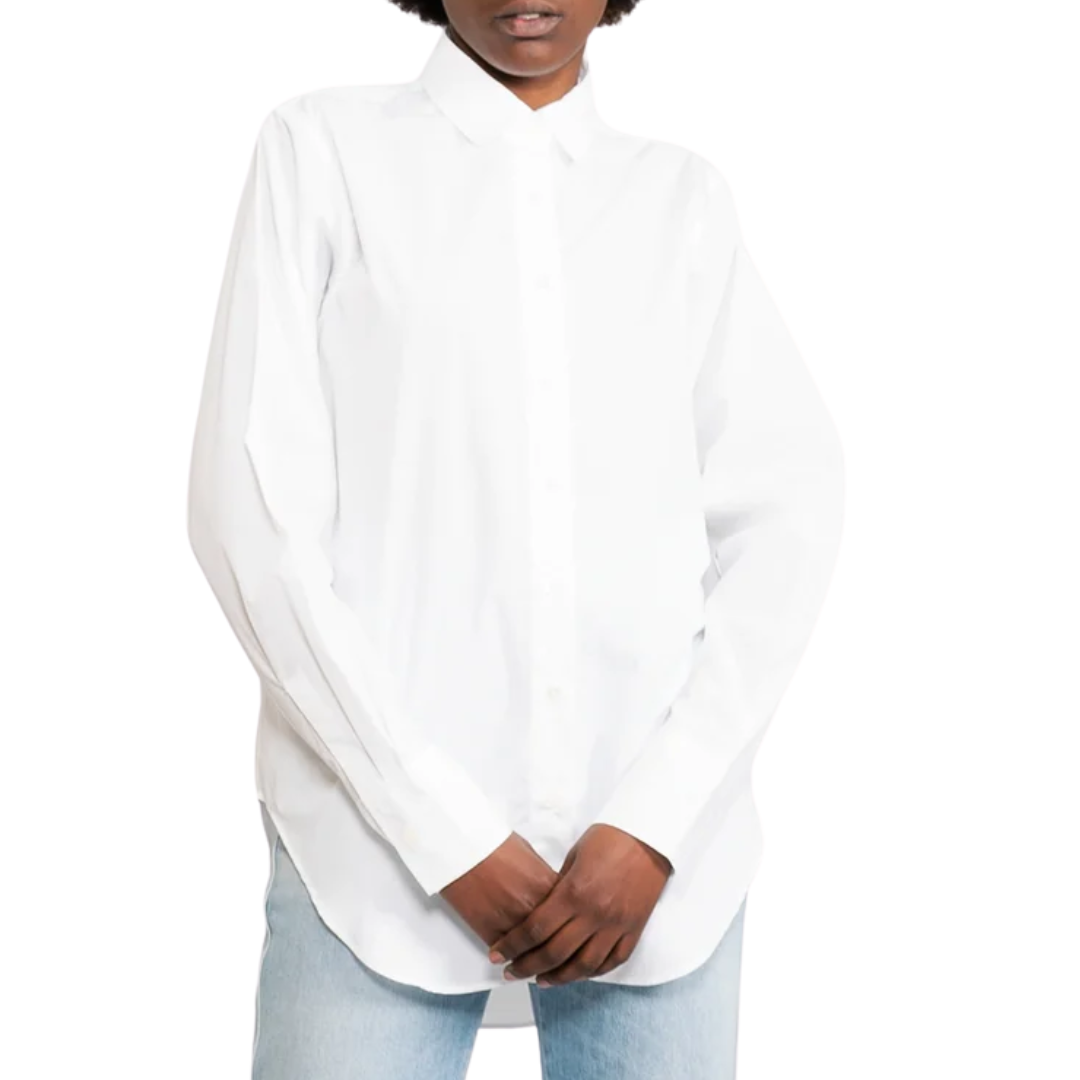 Back Slit Shirt in White
