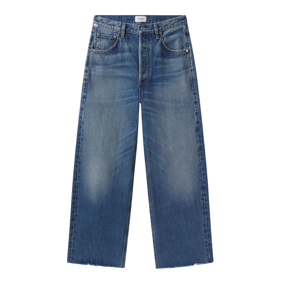 Ayla Raw Hem Crop in Chaya