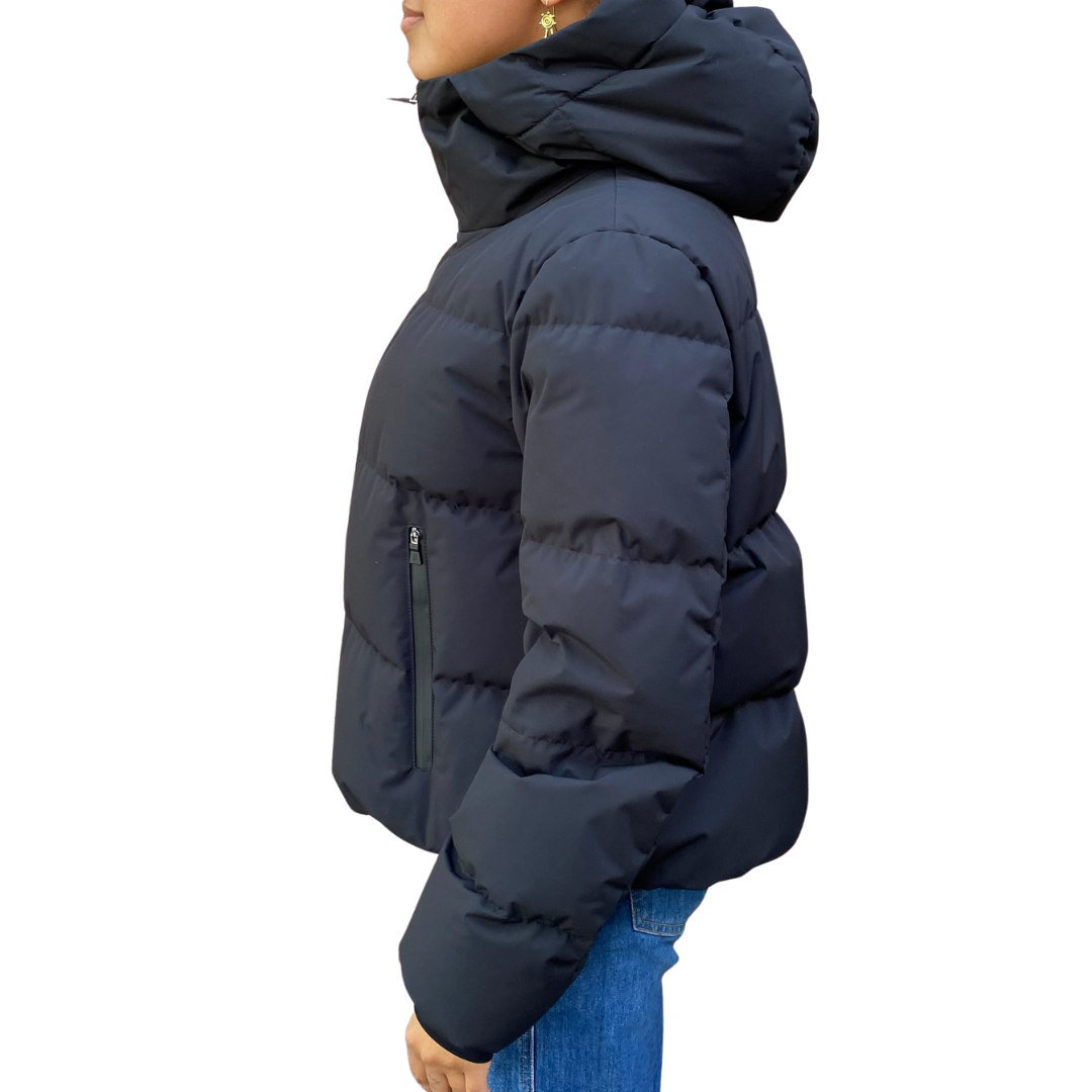 Bomber Crop Puffy in Black