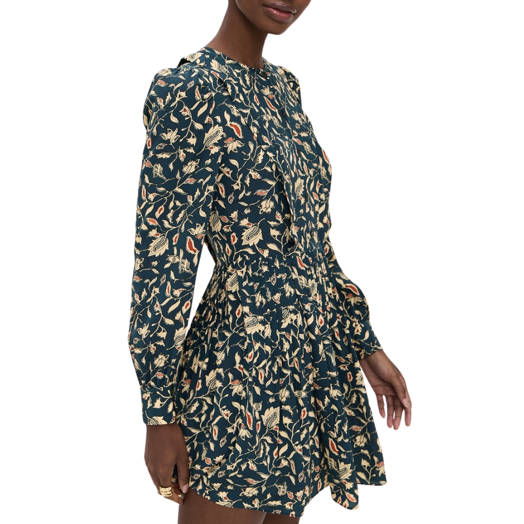 Arabella Mini Dress in Midnight Garden