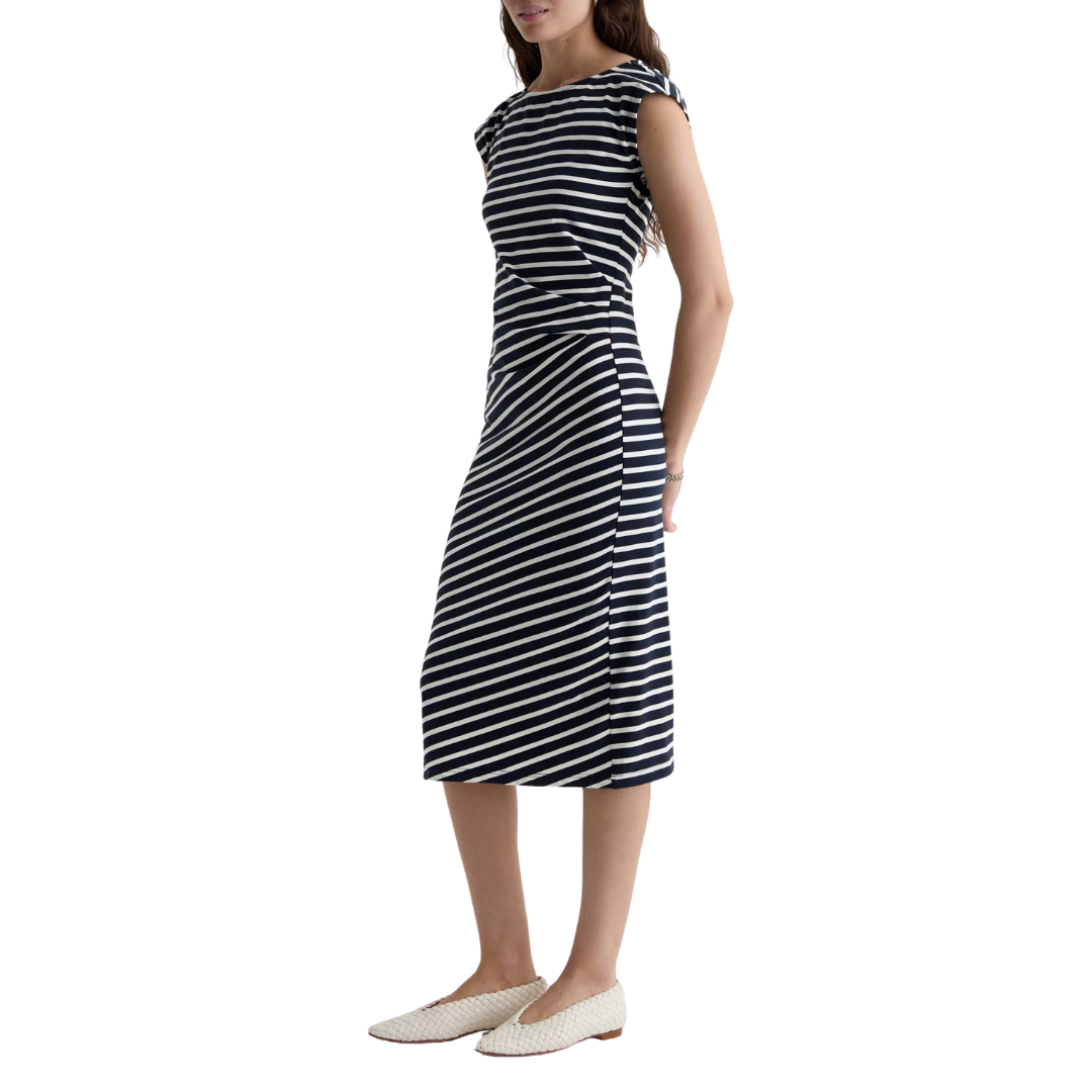 Aja Dress in Pacific Navy/Powder