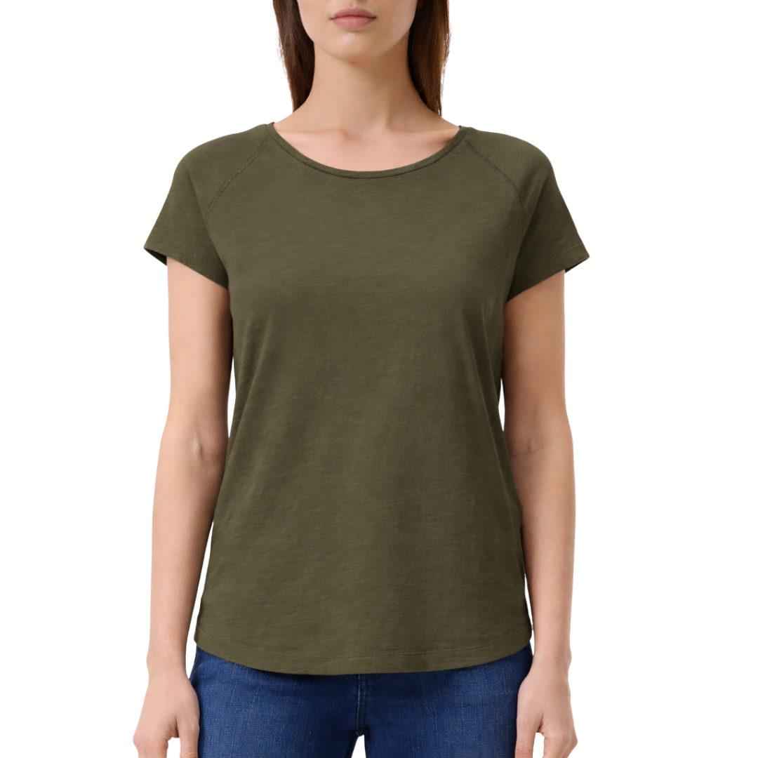 Cotton T-Shirt in Deep Olive