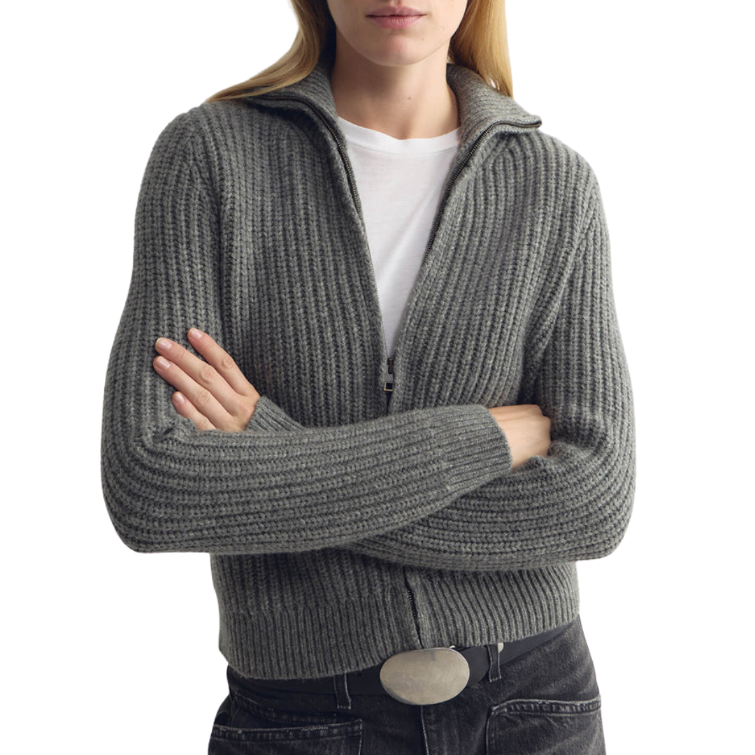 Arlen Cardigan in Medium Grey Melange