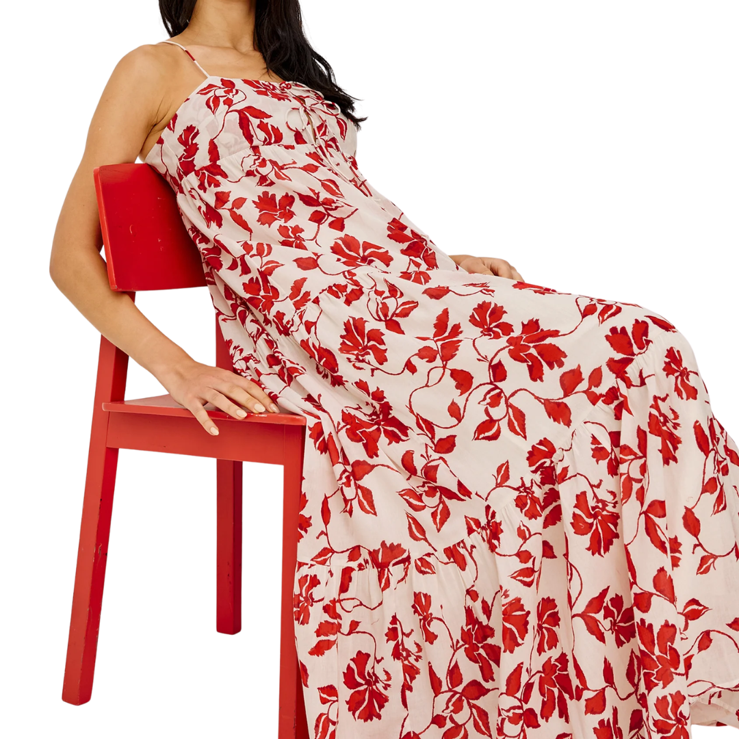 Mica Dress in Red Jasmine