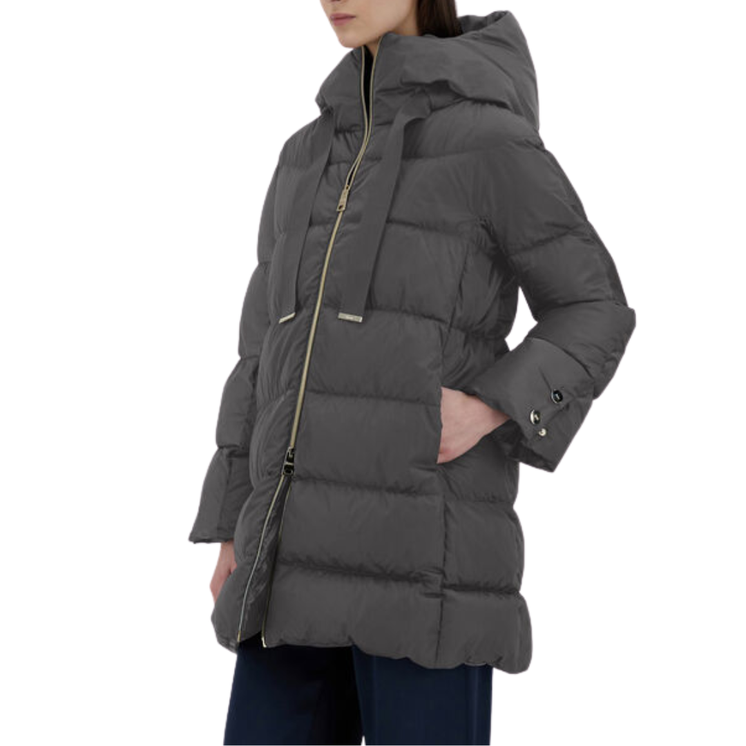 A-Shape Satin Jacket in Grey