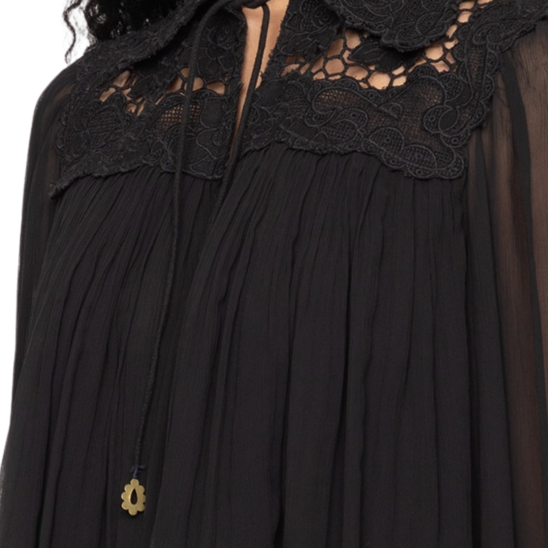 Daphne Lace Top in Black