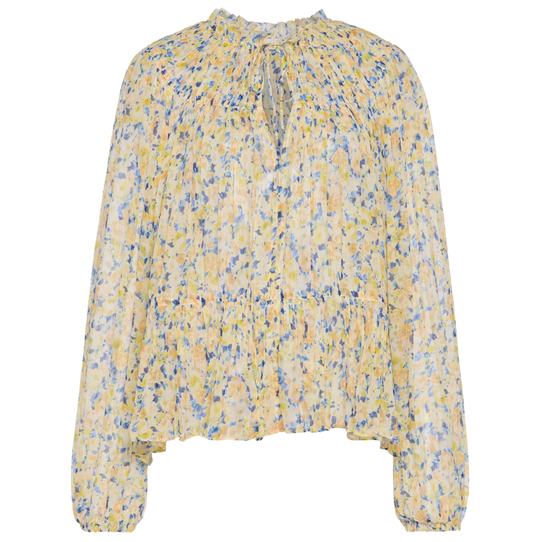 Leandra Silk Blouse in Daffodil