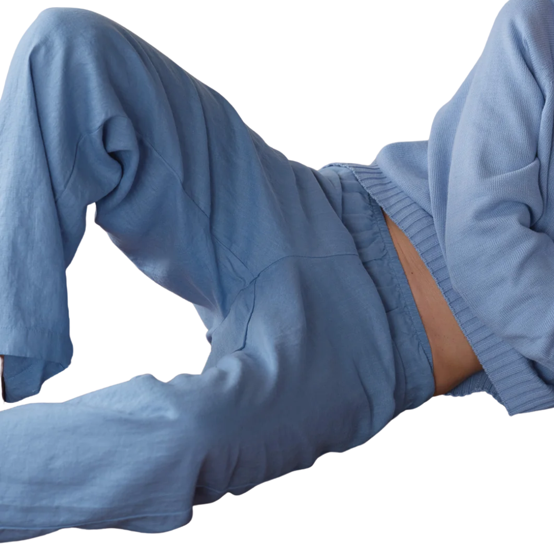 The Linen Simple Pant in Cornflower