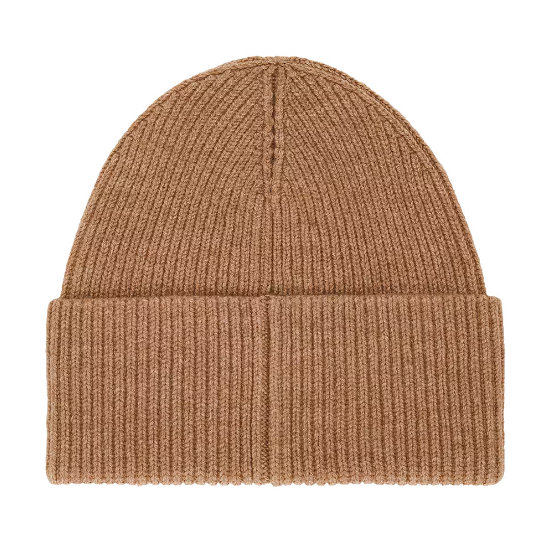 Blake Rib-Knit Beanie in Camel