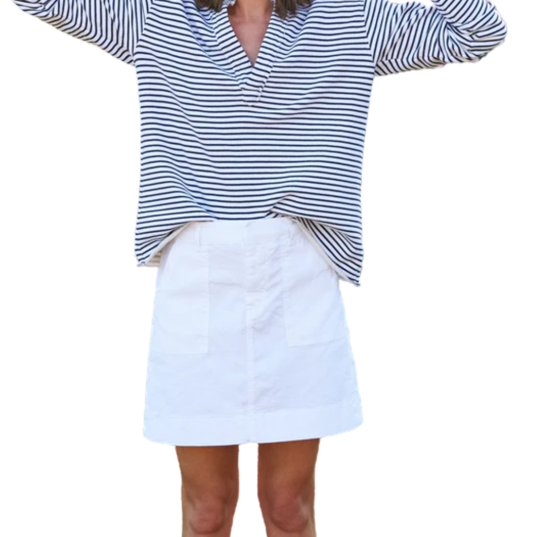 Jameson Skirt White Linen