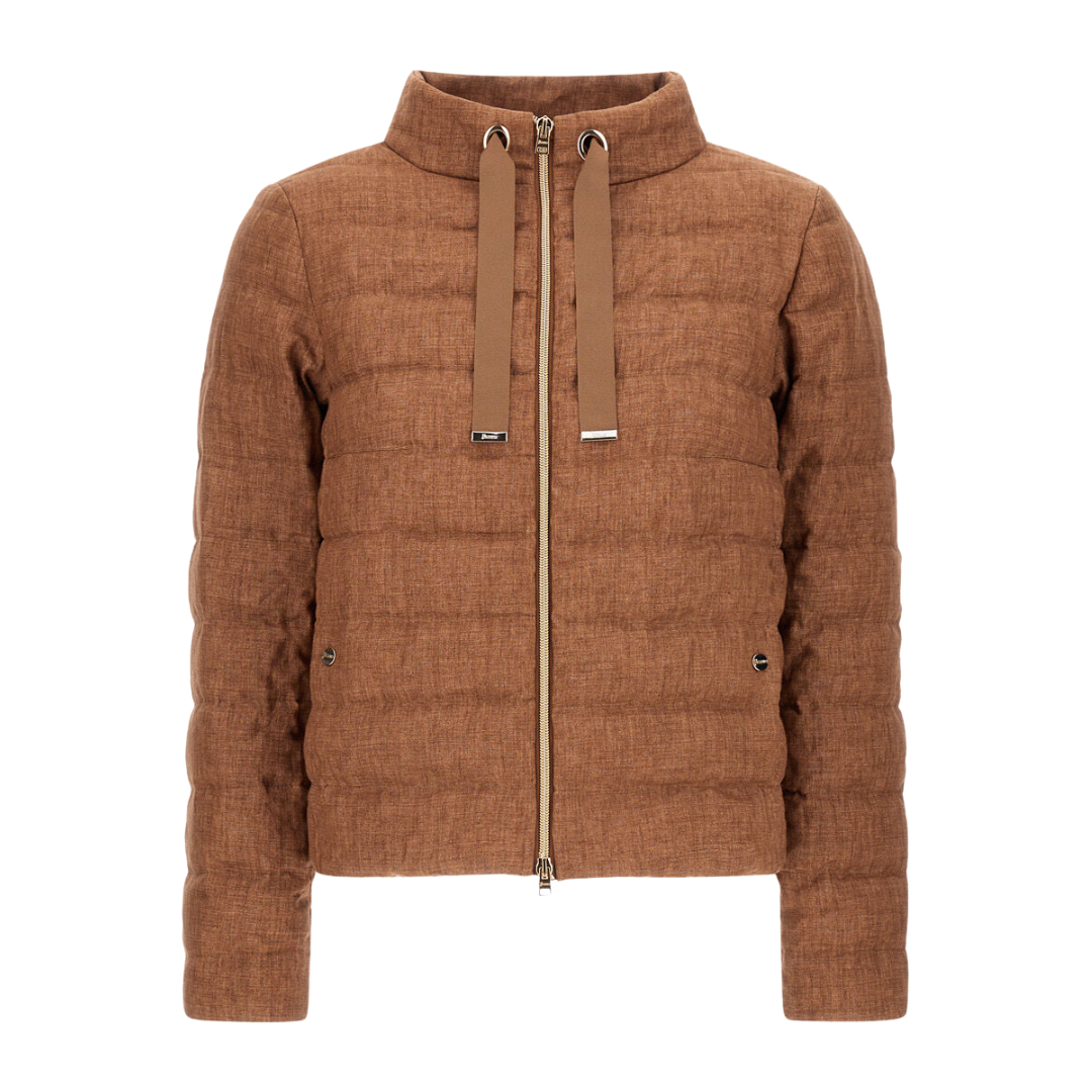 Jacket In New Linen in Tobacco