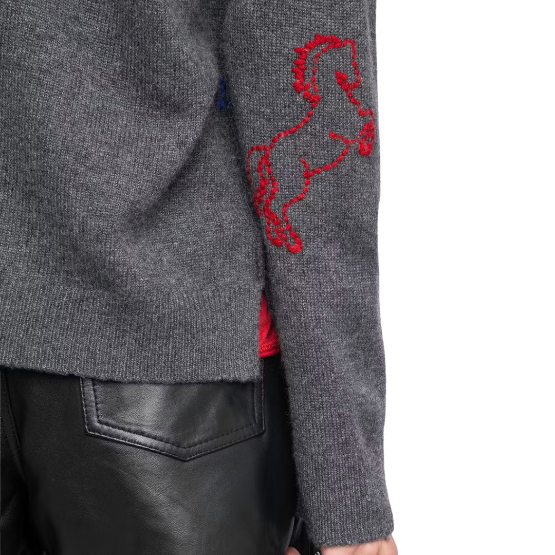 Markuz Cashmere Cardigan in Anthracite