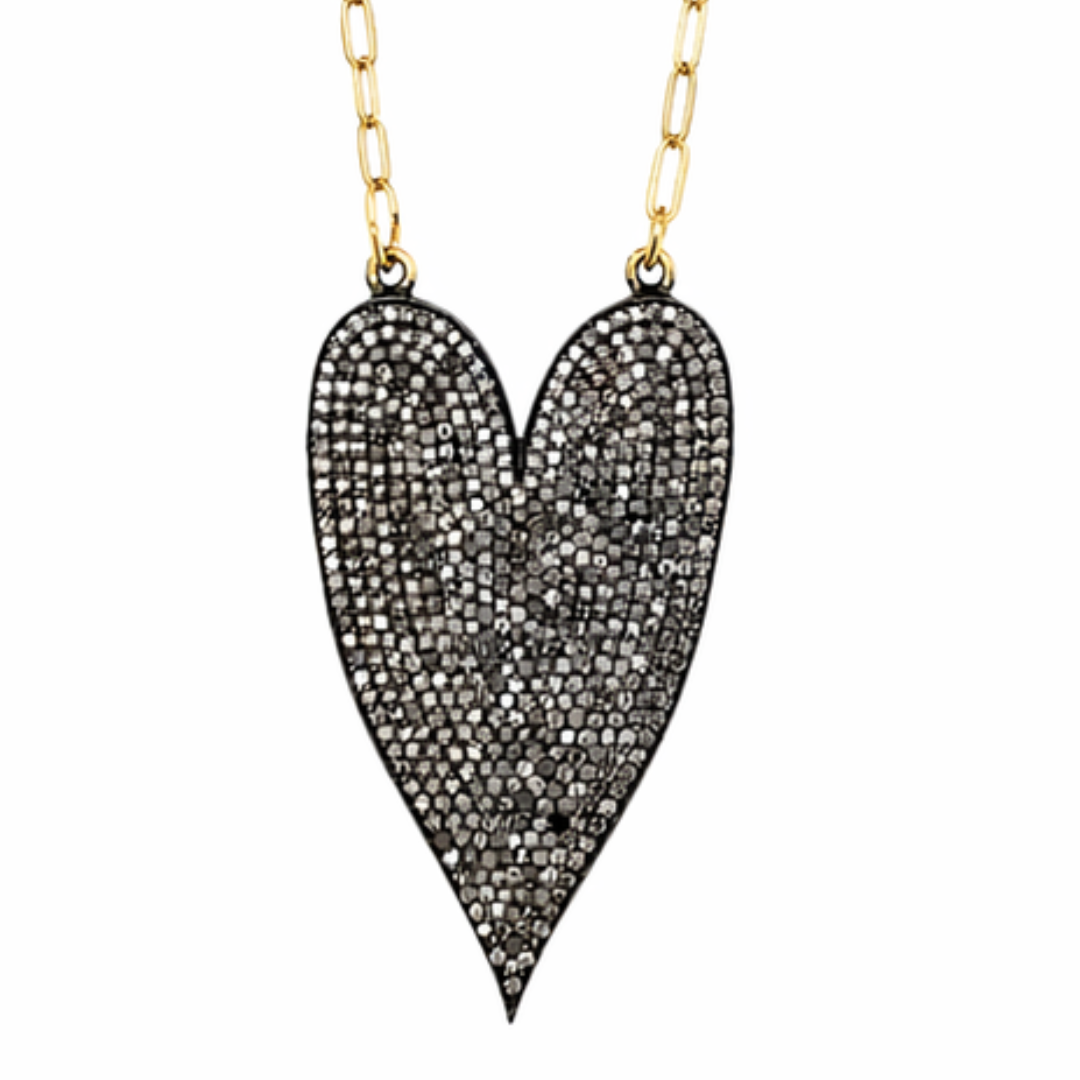 Diamond Heart Necklace in Gold