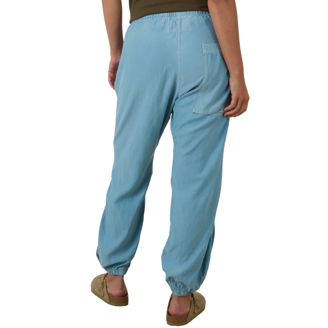Flap/Snap Matte/Satin Airjump Pant in Blue Dirt
