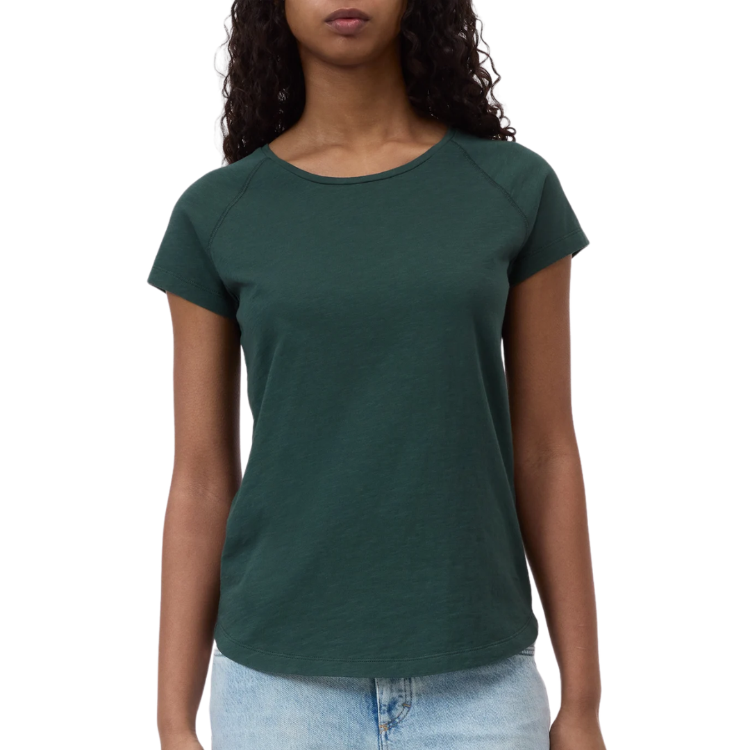 Cotton T-Shirt in Royal Green