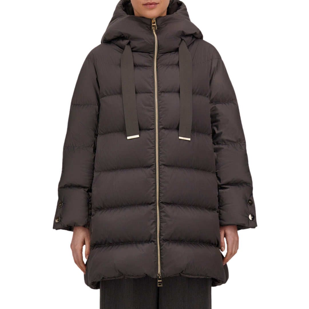 A-Shape Jacket in Satin in Anthracite