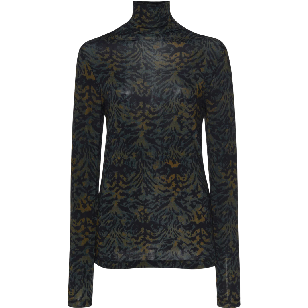 Aurelia Jersey Long Sleeve Turtleneck in Desert Jasper