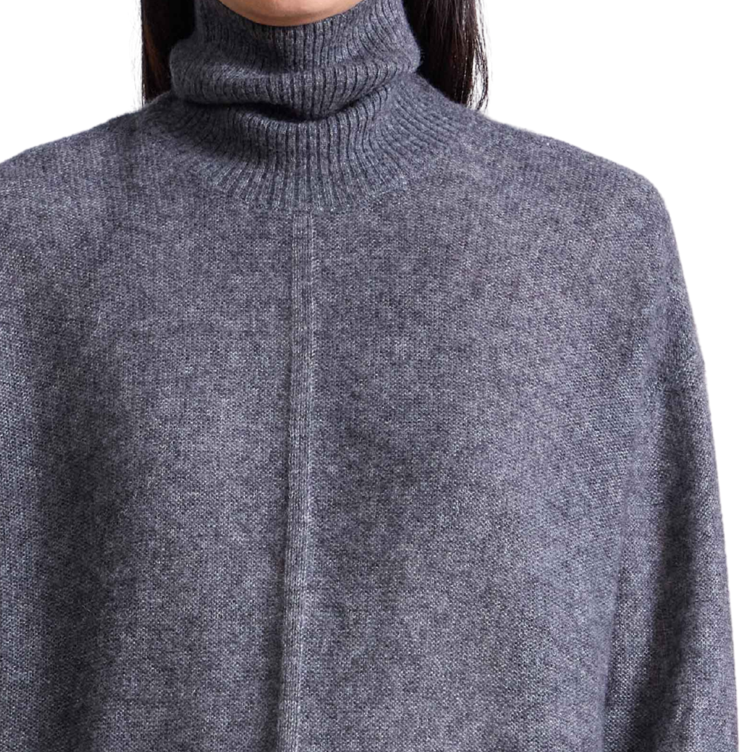 Softest Tissue Weight Turtleneck in Charcoal