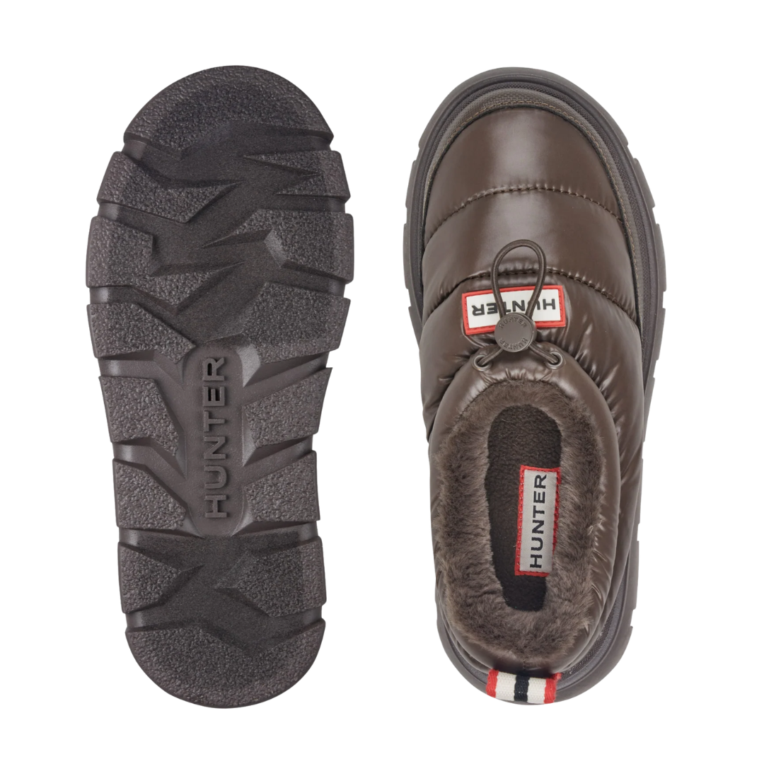 Madi Insulated Water Resistant Slip-on Mules in Dark Brown