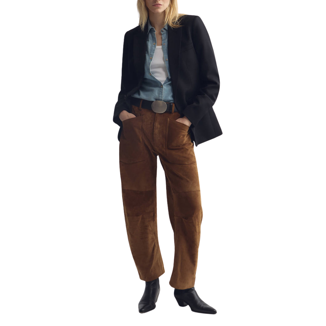 Shon Suede Pant in Martora